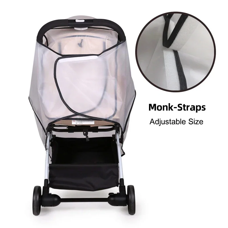 Foldable Outdoor Pet Cart Cover Transparent Dog Cat Carrier Stroller Cover Stroller Rain Cover For All Kinds of Dog Cat Cart