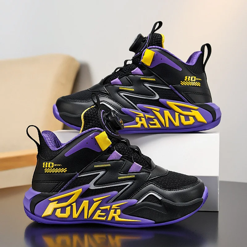 

Kids Sneakers Fashion Basketball Shoes High-top Casual Sports Shoes for Children 2026 New Trendy Gym Trainers for Boys Girls