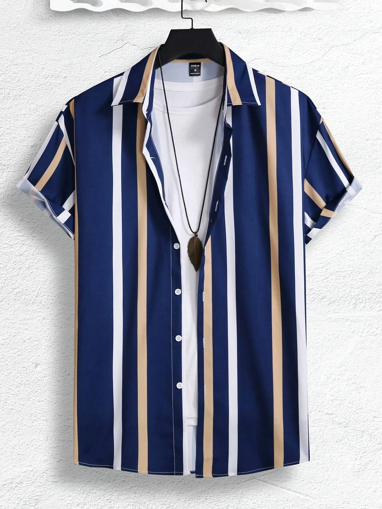 

Men's Women's Stripe Print Design Shirt Tops Short Sleeve Shirts Casual Fashion Casual Button Short Sleeve Tops