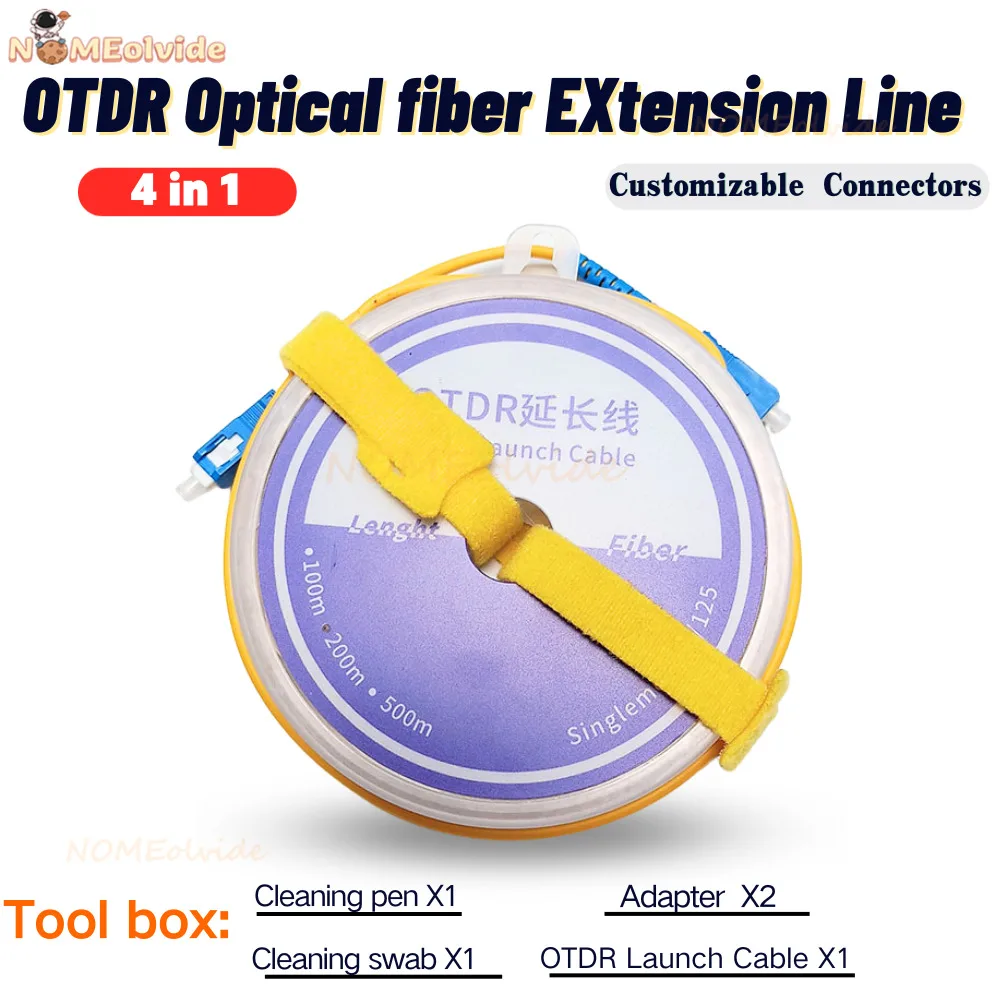 Волоконно-оптический пусковой кабель 100/500 м, однорежимный, SC/FC/LC, оптический удлинитель, OTDR, уничтожение мертвых зон, высокое качество