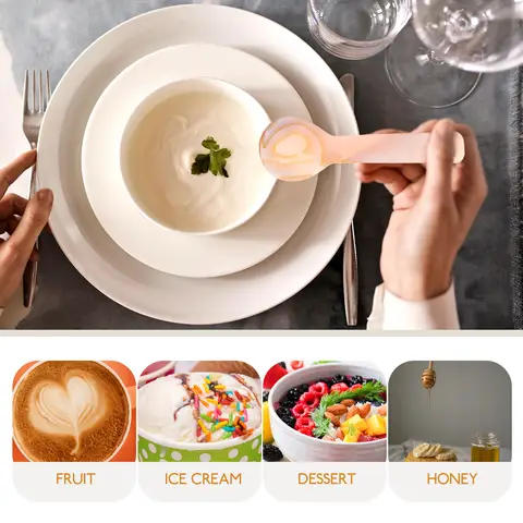 3 st pärlmor kaviarskedar handgjorda skal dessertskedar små soppskedar genomskinliga matskedar hushållskök matredskap 10 best sales skalsked - №9