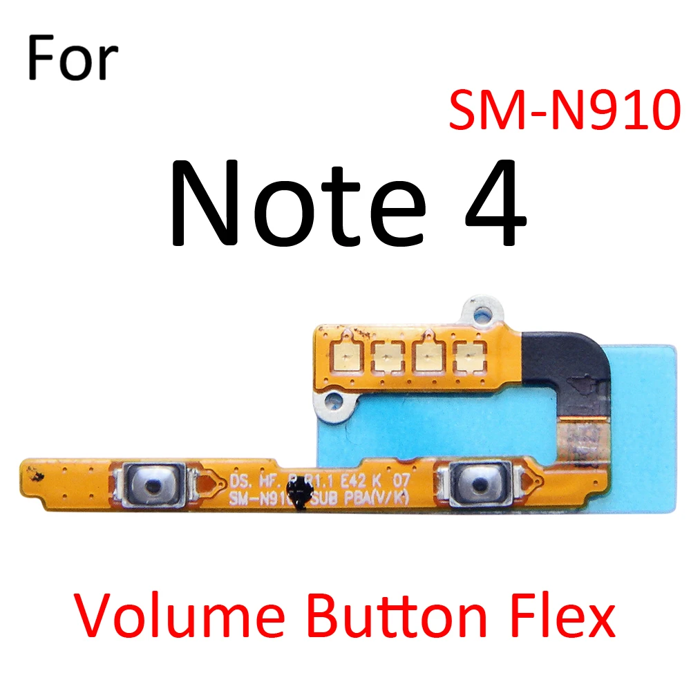 Power ON OFF Mute Switch Control Key Volume Button Flex Cable Parts For Samsung Galaxy Note 4 5 8 9