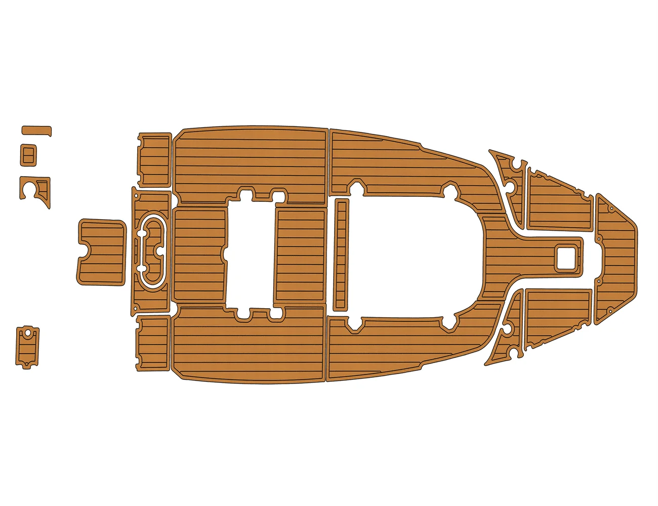 

Anti-Skid EVA Faux Teak Self-Adhesive 6mm Boat Decking Pad for 2019 Key West 239 DFS Yacht Cockpit Durable Marine Floor