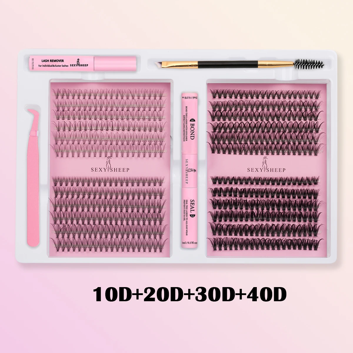 DIY False Eyelashes Clusters Extensions, Natural Segmented