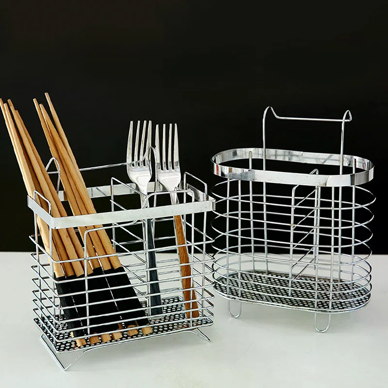 Type Household Stainless Steel Kitchen Cutlery Holder Drainer For Chopstick Forks Spoons Storage Organizer Ware Racks Suspension