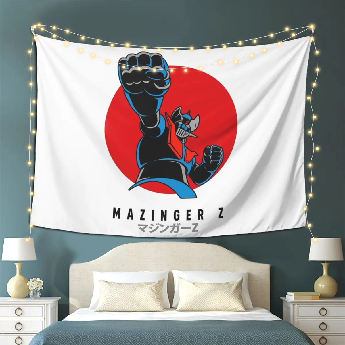 Mazinger Z Goldorak Actarus Grendizer Mask Tapestry Wall Hanging Aesthetic Home Decoration Tapestries for Living Room Bedroom