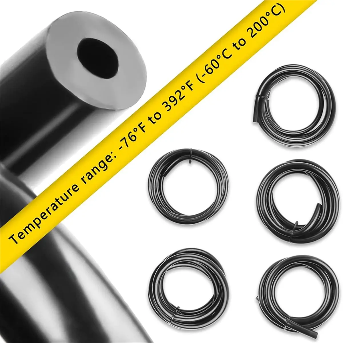 Silicone Vacuum Tubing Hose 6.6 FT, 1/8