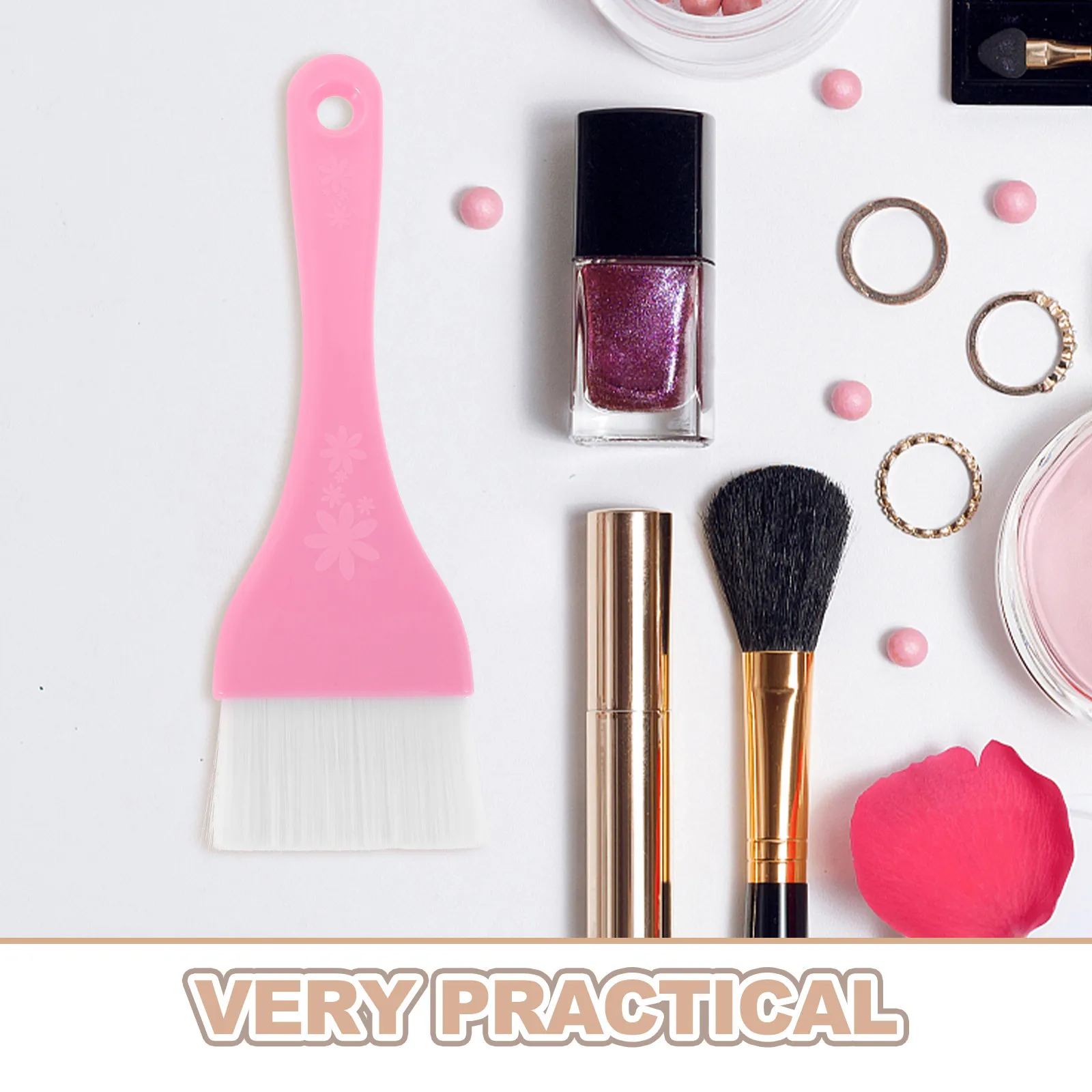 2Pcs Large Soft Body Brush Set White Pink for Clay Mask Mud Mask Face Tan Bronzer Body Butter Application