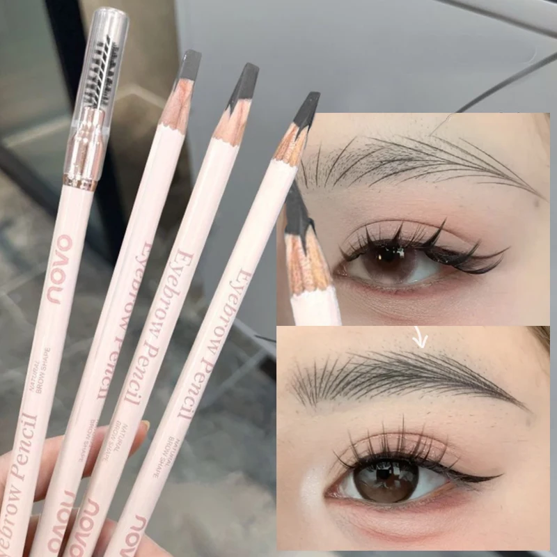 両端マットアイブロウペンプロフェッショナルワイルドアイブロウリフトメイクアップツール防水長期的な眉毛エンハンサー化粧品