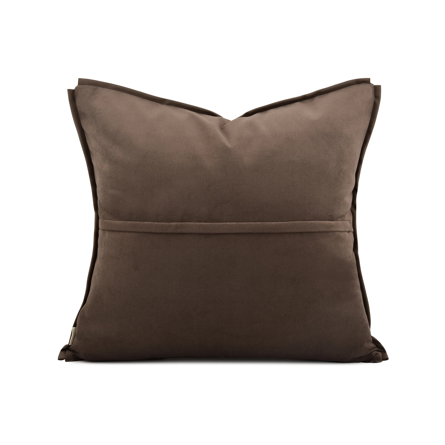 

French-style Luxury Vintage-inspired Orange-brown Monogram Imported Velvet Cut-pile Cushion for Showroom Sofas