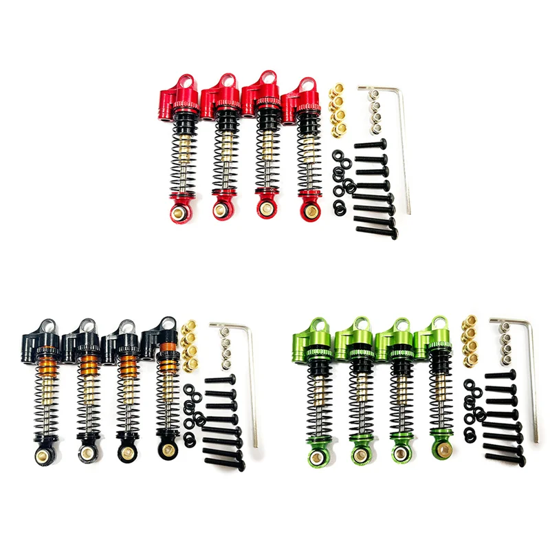 For FMS FCX24 Metal 43mm Shock Absorbers Oil Dampers 1/24 RC Crawler Car Upgrades Parts Accessories,Black