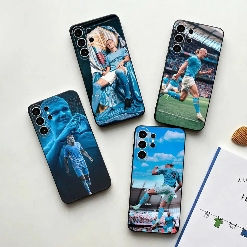 Erling Haaland gift   Phone Case Black Silicone Soft For Samsung S26,S25,S24,S23,S22,S21,S30,Ultra,Plus,Fe,Lite