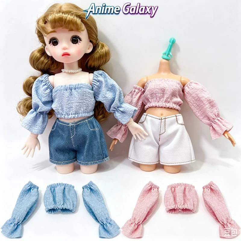 29‑30cm Plump Body Fashion Doll Top Outfit Dress‑Up Costume Accessory For Large Size Fashion Figure Pretend Play Hobby Colle