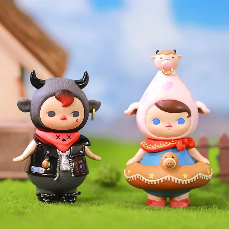 Pop martucky elf leite bebê série caixa cega brinquedo boneca estilo determinado bonito original anime ornamentos de mesa personagem presente