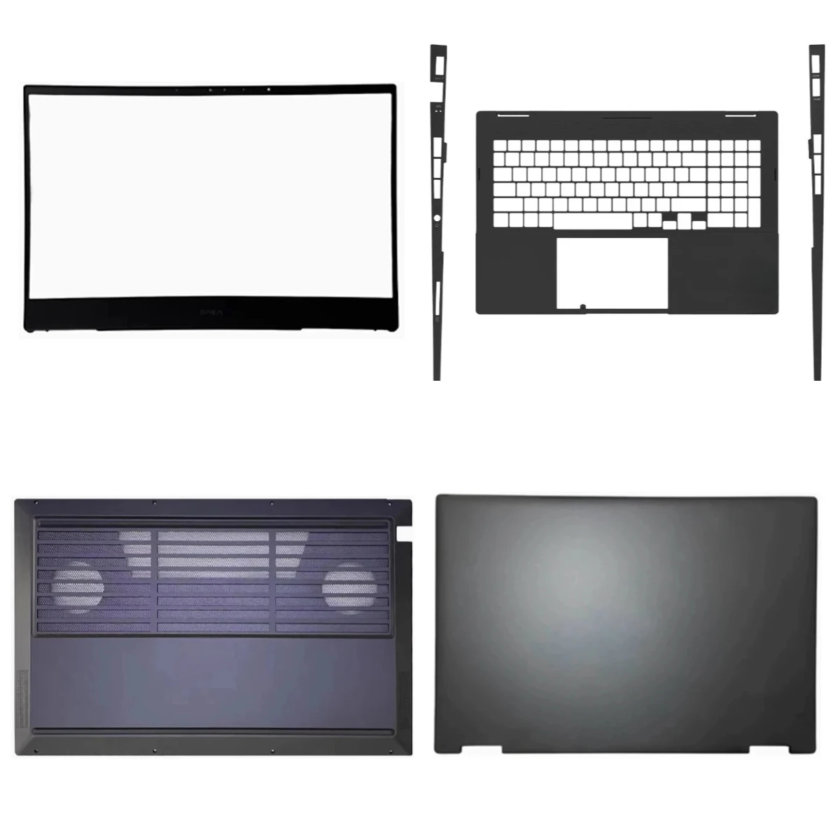 for Night Elf 8 Pro 16-K TPN-Q280 TPN-Q281 Notebook: LCD Screen Top Cover, Palm Rest,Screen Bezel,  Bottom Case, and Keyboard