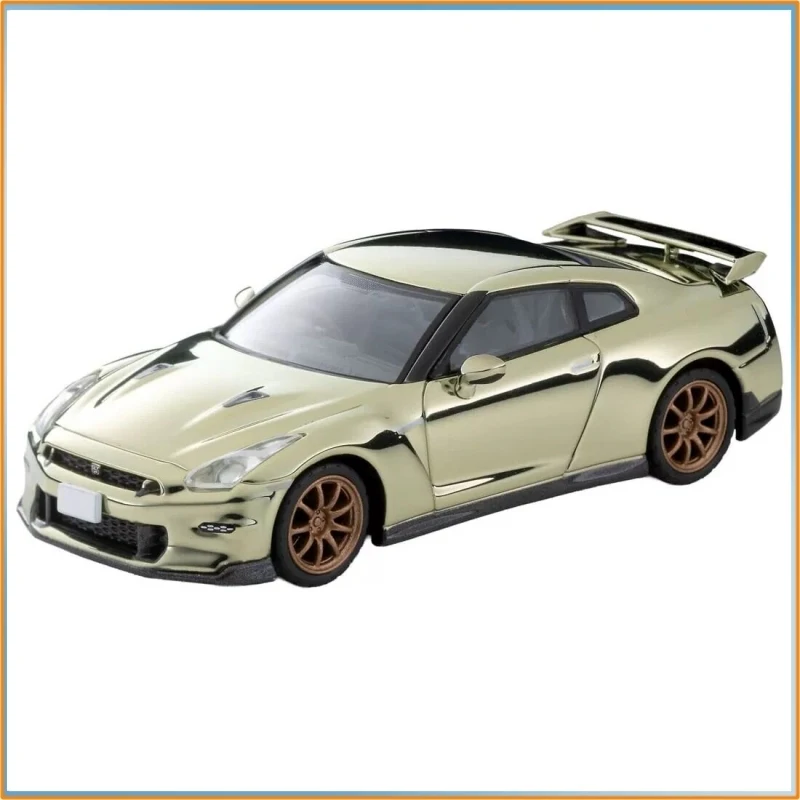 Genuine Tomica TLV LV-N Nissan GT-R R35 10 Million Units Commemoration Gold Chrome Die-Cast Scale Model Car (1:64)