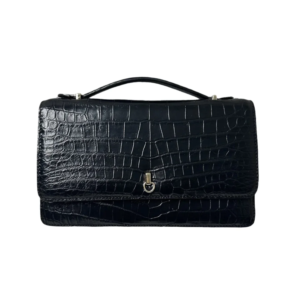 Authentic crocodile leather women's small flap bag real crocodile leather women's handbag single-shoulder cross-body bag