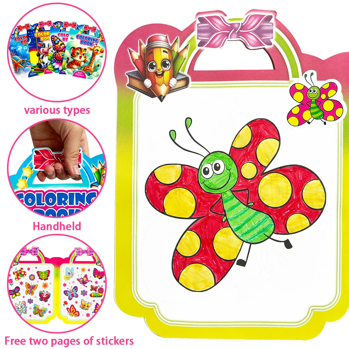 Lustiges Aufkleber-Malbuch, reich in Farben, dickes Papier, 2–5 Jahre, bevorzugt für kreative Graffiti für Kinder! Festivalgeschenk