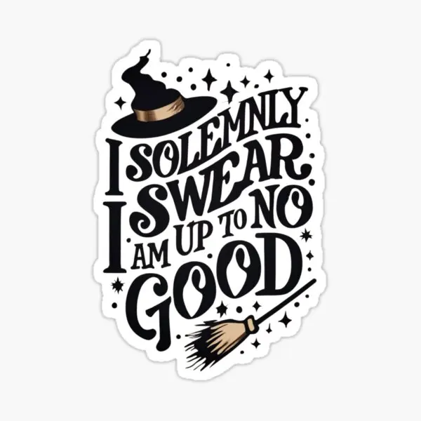 I Solemnly Swear That I Am Up To No Good  5PCS Stickers for Funny Bumper Laptop Home Living Room Water Bottles Kid Wall Anime