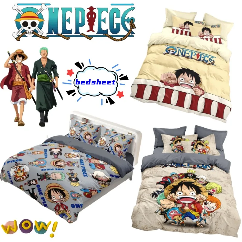 One Piece Monkey · D · Luffy Nami Anime Two-dimensional Bed Sheet Quilt Cover Home Dormitory Soft and Comfortable Four-piece Set