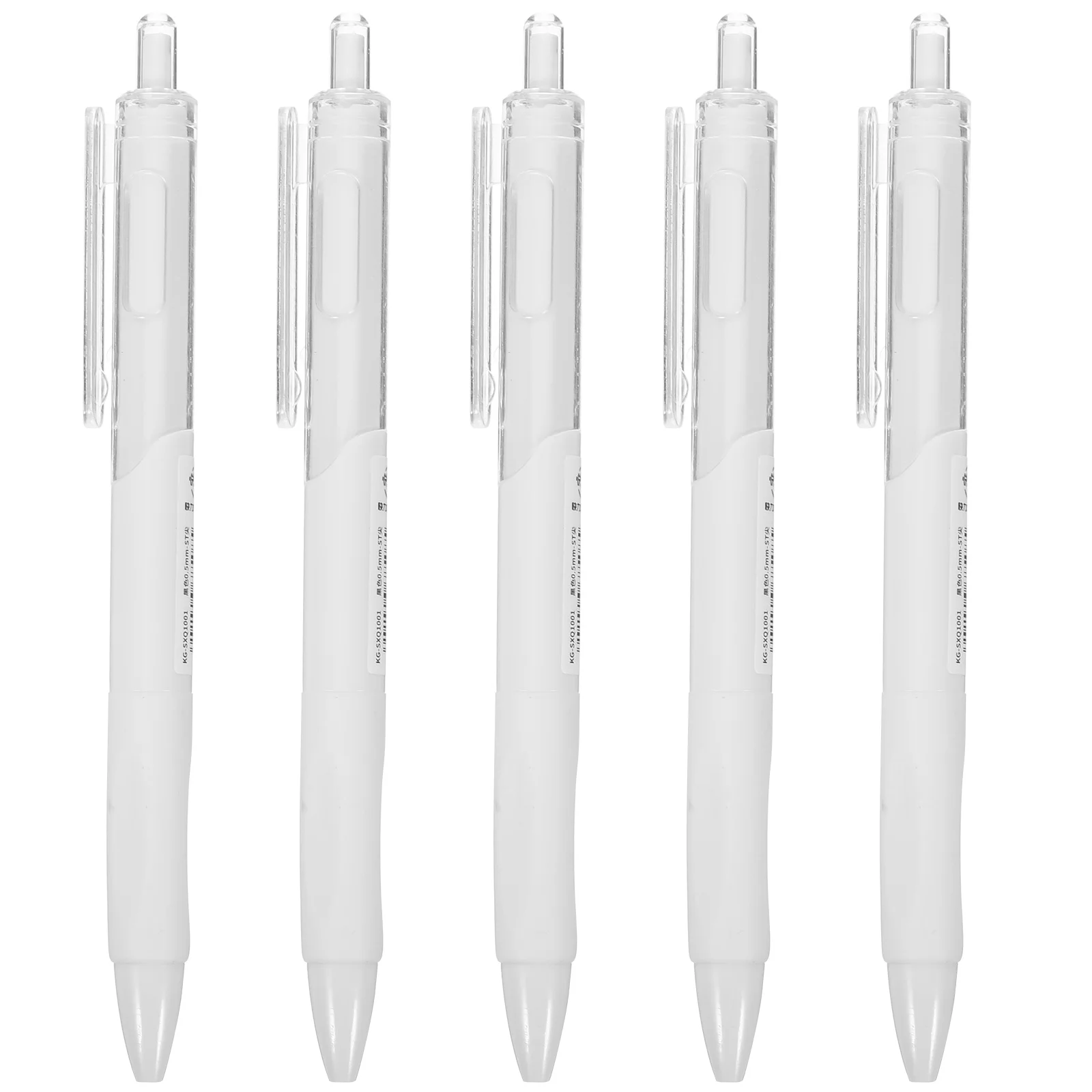 

5pcs Gel Ink Pens Super Smooth Office Signature Pens Student Stationery Portable Writing Tools For Homework Exams Doodling