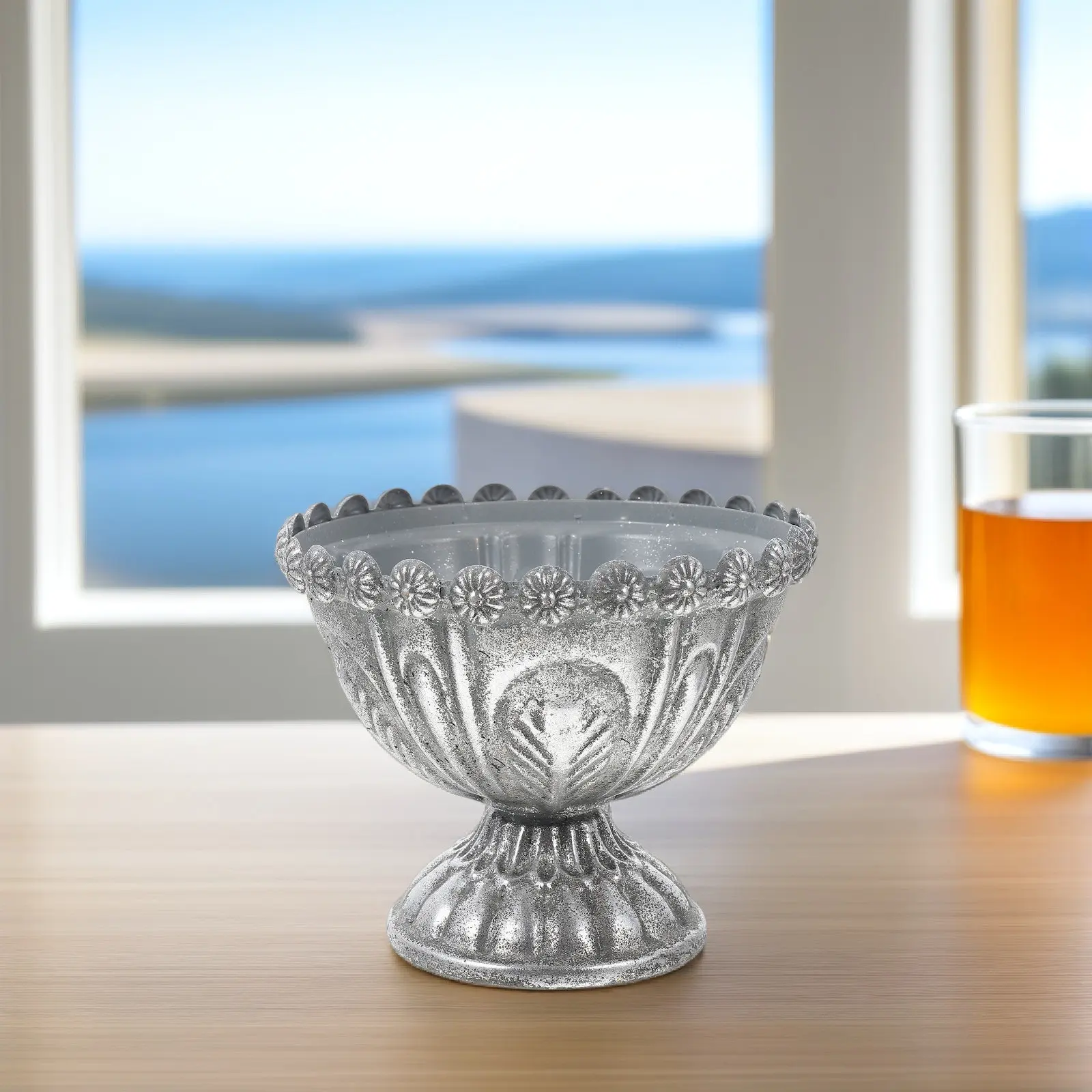 

Винтажный металлический цветочный горшок, декоративные железные кашпо, маленькие серебряные контейнеры для растений для сада и дома