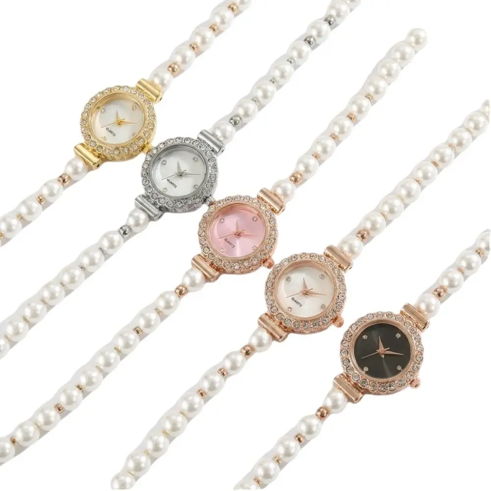 

Fashion Rhinestone Quartz Watches Diamond Studded Watch Strap with Adjustable Bracelet Women Wristwatch Wrist Decoration Gift