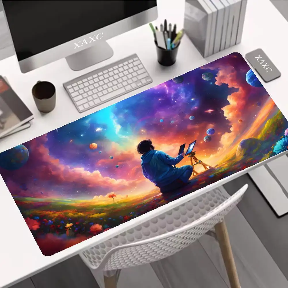 SF Space Mousepad Home XXL New Large Mouse Mat MousePads Office Laptop Carpet Soft Anti-slip Desktop Mouse Pad  Mouse Mat XAXC