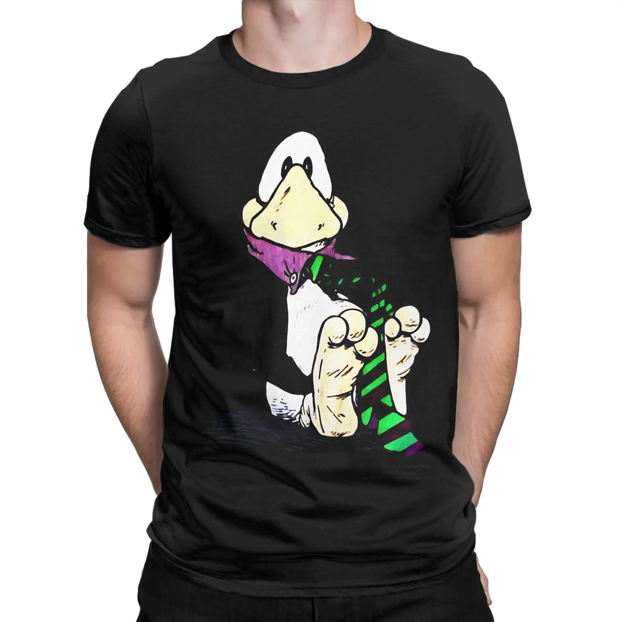 Satirical Anthropomorphic Animal  Classic Funny 100% Cotton T-Shirt Bloom County Tops Tees For Men