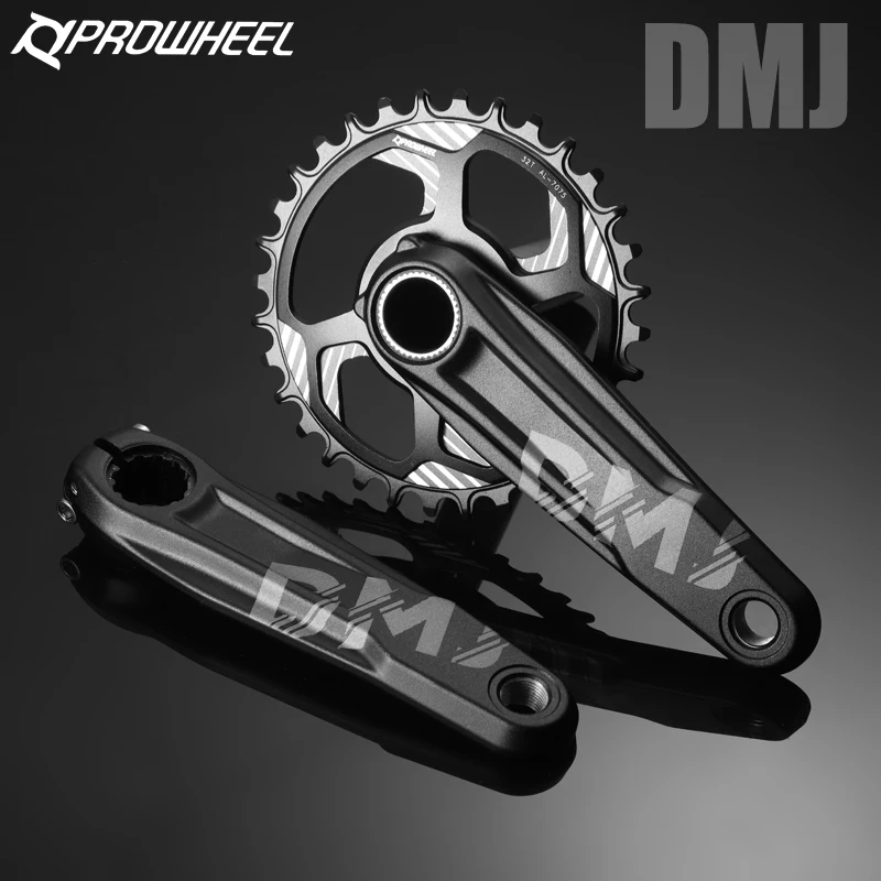 Prowheel MTB Mountain Bike Crank Sprocket Set 160/170/175mm 0/3mm offset Chain Wheel 8-12 Speed Bicycle Crankset 7075 Al-alloy