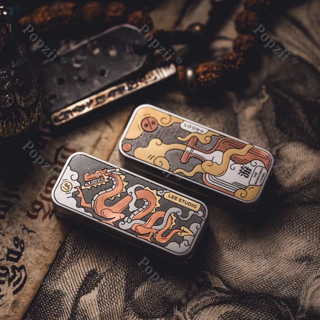 ของเล่นบีบเล่นแบบสไลด์ LEE&One Bean Roaming Dragon ทำจากสแตนเลสสตีล ของเล่นคลายเครียด แกดเจ็ตคลายความกังวล