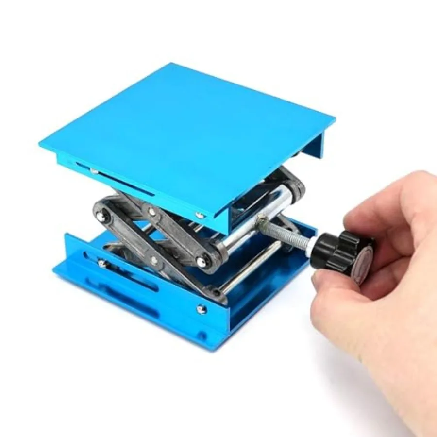 

Lab Mini Scissor Jack Stands Lift Table Lifting Platform Lifter 4 x 4 Inch with NonSlip Base for Height Range 50mm to 150mm to