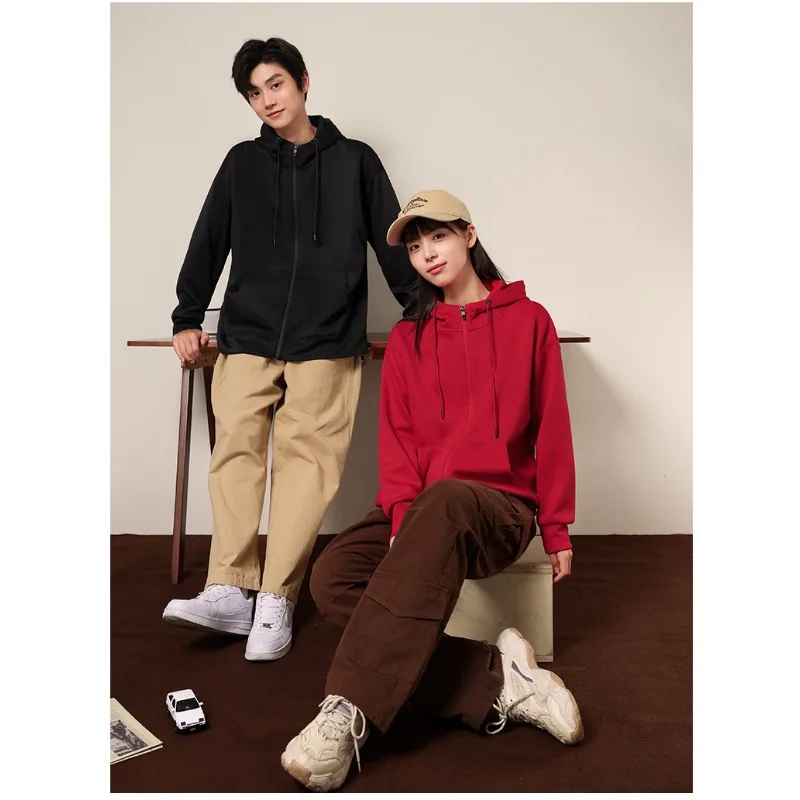 

Мужская и женская толстовка с капюшоном на осень и зиму, новое тяжелое пальто, куртка на молнии, модный брендовый флисовый теплый мягкий повседневный свитер для пар