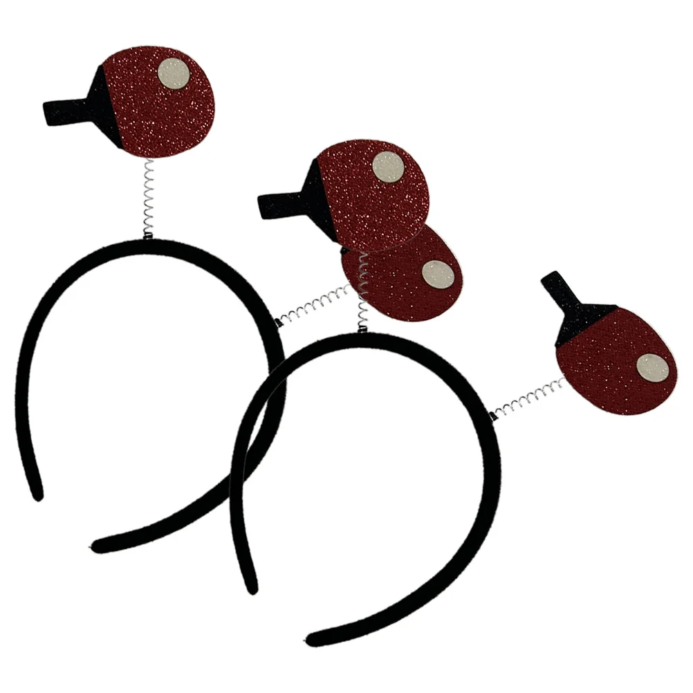 

2pcs Table Tennis Racket Headband Sports Party Headwear Creative Hair Hoops For Daily Wear Fine Craftsmanship Smooth Surface No