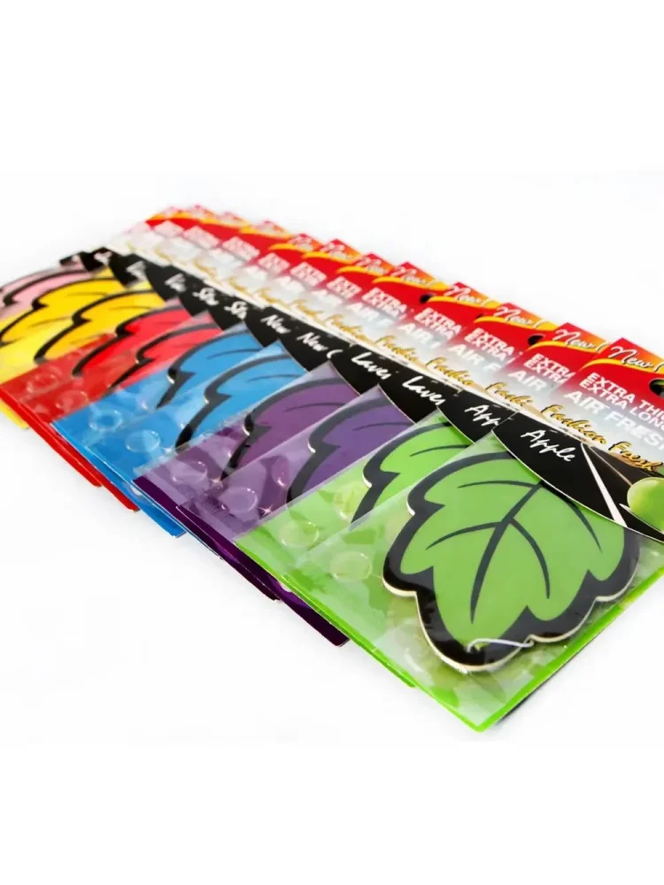 Désodorisant d'intérieur de voiture, 1 à 10 pièces, papier de thé parfumé naturel, parfum de vanille suspendu automatiquement, parfum en forme de feuille