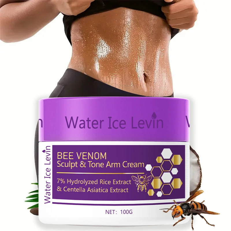 Bee Venom Body Massage Cream with Ginger, Aloe Vera and Coffee Extracts for Firming, Lifting and Improving Skin, a Moisturizing Formula Suitable for All Skin Types