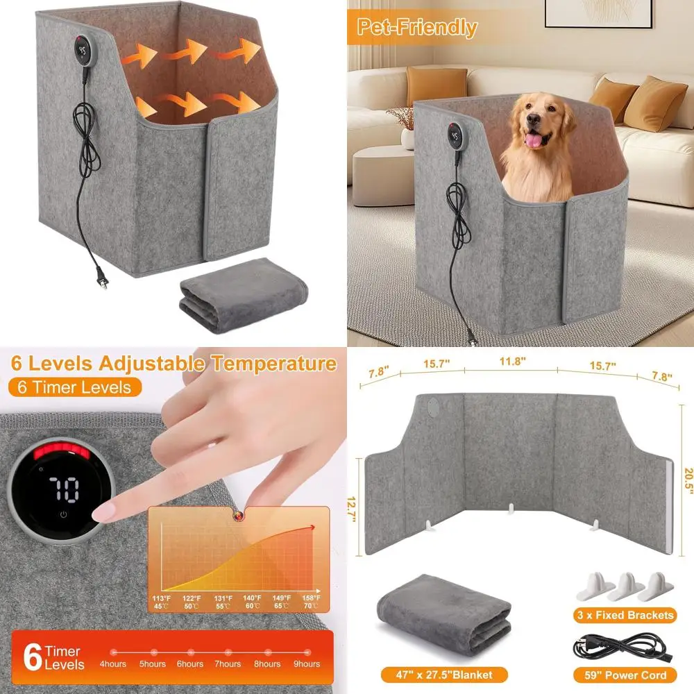 

Настольный обогреватель с одеялом, складной обогреватель с таймером и термостатом, электрическая грелка для ног для внутреннего использования, тихий и маленький