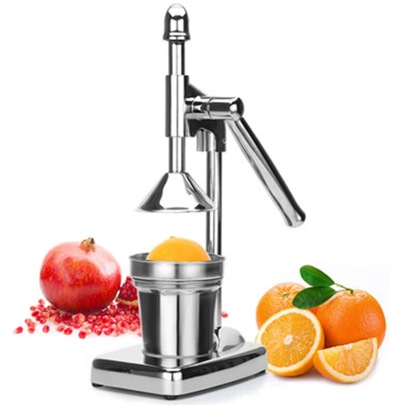 Exprimidor Manual de frutas de acero inoxidable, licuadora Manual de frutas y verduras, fabricante de zumo de naranja, taza para hacer zumo, utensilios de cocina