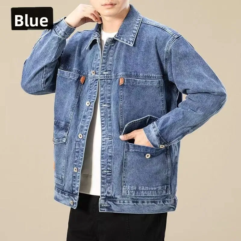 Men's Workwear Denim Jaet Durable Wear-resistant Multi-ket W Labor Protection Clothing for On-the-job Activities - Image 4