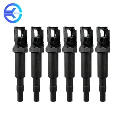 6PCS 0221504470 12138616153 Ignition Coils For Bosch Suit BMW 325 530 535 X3 C1795 C1826 12137594596 12137571643