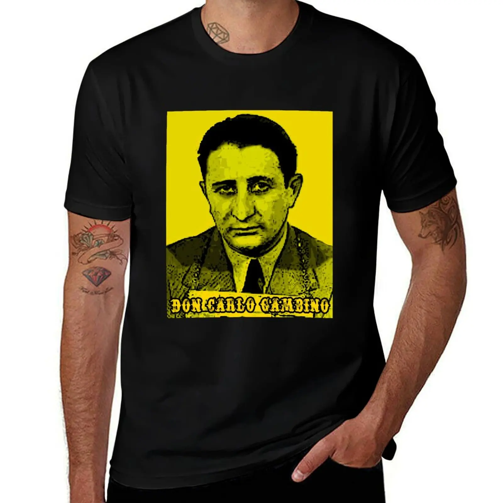 Don Carlo Gambino Mobster T-Shirt Casual Loose Daily Wear T-Shirt