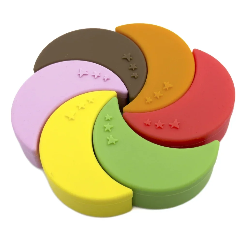 1PCS Silicone Container Moon Style 12ML Silicone Jar for Oil Wax Box Easy To Hold and Carry