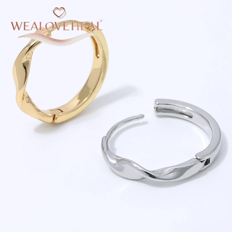 18K vergoldete Messing-Mobius-Creolen, geometrische Twist-Huggie-Ohrringe für Damen, Instagram-Stil, Alltagsschmuck, Party-Schmuck, Geschenk – Detail 18
