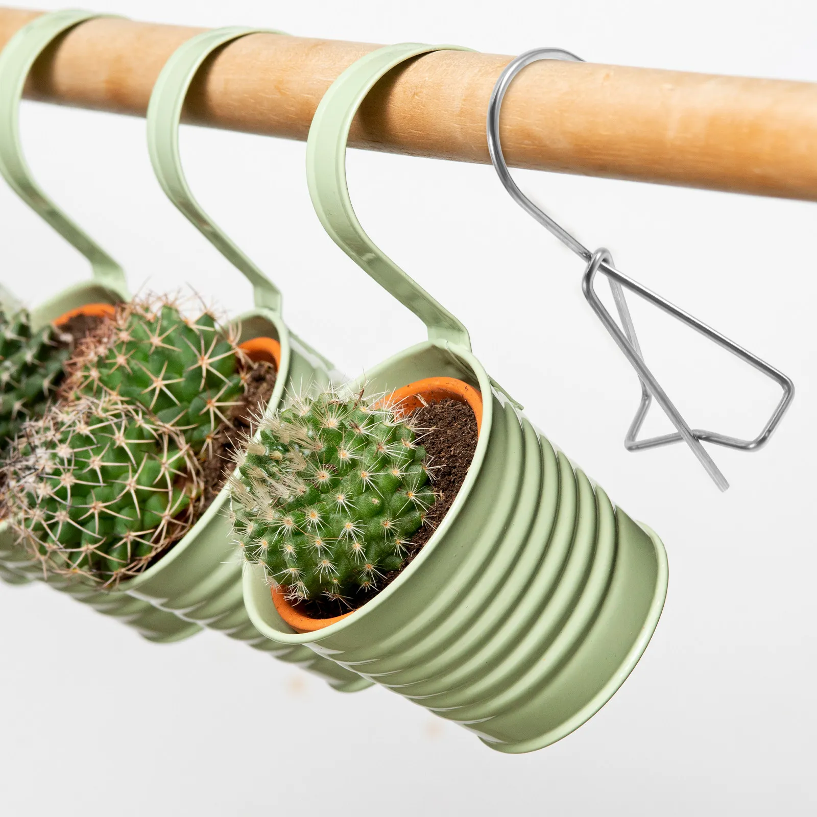 4Pcs Heavy Duty Hanging Flower Pot Hooks Stainless Steel Pot Holder Hook for Orchids Terracotta Pots Wall Garden Bracket