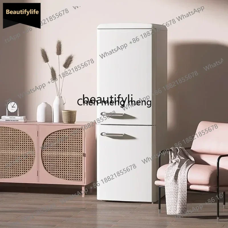 

Ретро-холодильник A601 с воздушным охлаждением, без инея, с инверторным управлением, класс энергоэффективности А++, большой объем для дома.