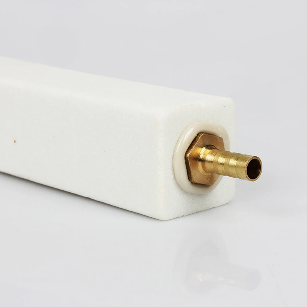 

2pcs Aquarium Air Stone Ultra-Fine Atomization Oxygen Diffuser Bubble Stone For Fish Tank Sturdy Smooth White Corundum Material