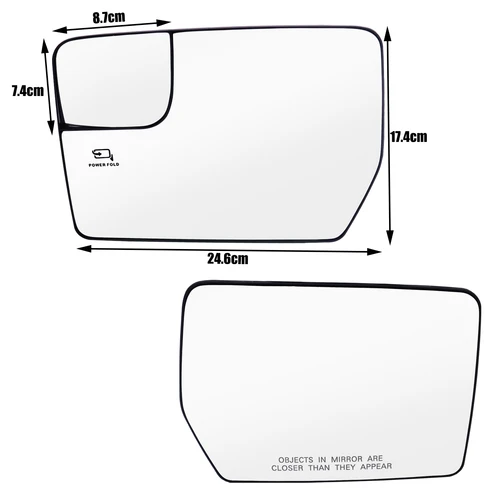 Imagen 2 del producto Para Ford F-150 F150 2004 2005-2014 pastilla calentada espejo lateral derecho izquierdo vidrio convexo gran angular espejo retrovisor de repuesto