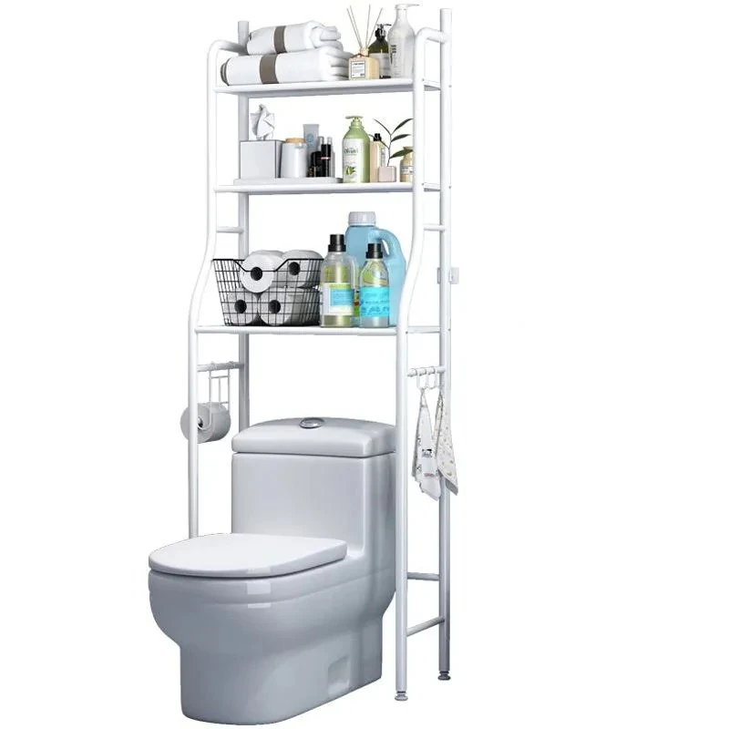 Toilet rack Floor-to-ceiling multi-layer non-punching bathroom toilet Washing machine Storage shelf above toilet