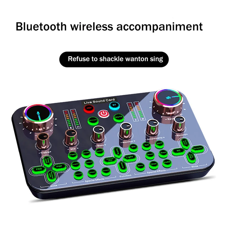 K600 Sound Card Professional Live Broadcast Equipment Audio Sound Card Mixer Mobile Phone Computer Universal