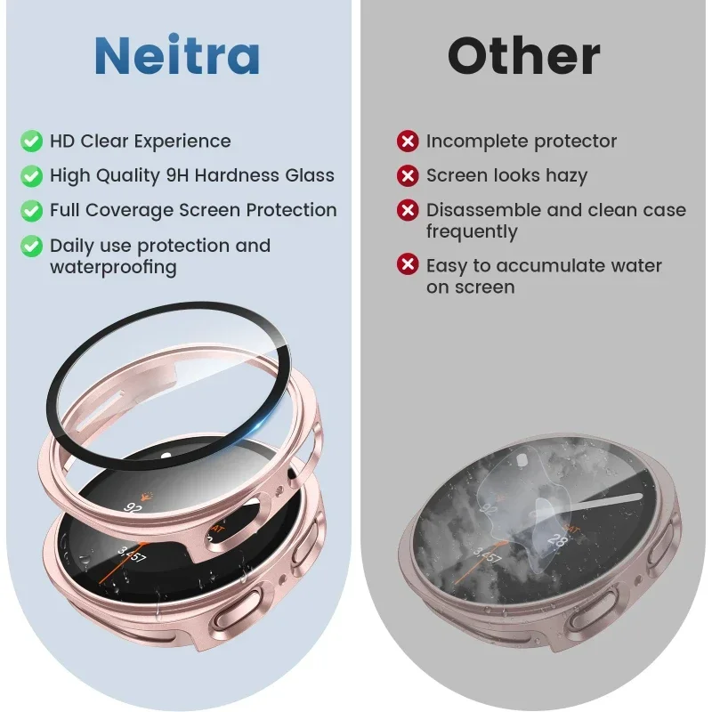Gehärtetes Glas + PC-Hülle für Samsung Galaxy Watch 8/9 44mm/40mm Vollständig abdeckende Schutzhülle für Galaxy Watch 8 Zubehör – Detail 13